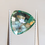 4.66CT TRILLION MONTANA SAPPHIRE, SILKY TEAL GREEN, 10.47X9.68X5.81MM, UNHEATED - APPRAISED STONE