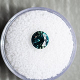 1.63CT ROUND NIGERIAN SAPPHIRE, PEACOCK GREEN, 7.01x4.50MM, UNTREATED