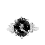 Antique Inspired Three Stone Diamond Band - Setting