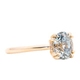 2.15ct Oval Sri Lankan Sapphire Hidden Halo Solitaire in 14k Yellow Gold