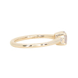 0.78ct Untreated Light Pink Montana Sapphire and Princess Cut Diamond Rapids Low Profile Ring in 14k Yellow Gold