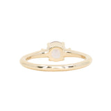 0.78ct Untreated Light Pink Montana Sapphire and Princess Cut Diamond Rapids Low Profile Ring in 14k Yellow Gold