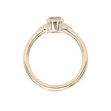 0.78ct Untreated Light Pink Montana Sapphire and Princess Cut Diamond Rapids Low Profile Ring in 14k Yellow Gold