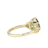 1.56ct Parti Marquise Sapphire and Trillion Sapphire Antique Compass Set Low Profile Ring in 18k Yellow Gold