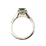 1.98ct Untreated Australian Elongated Cushion Cut Sapphire Vine Cathedral Four Prong Ring in 14k Yellow Gold