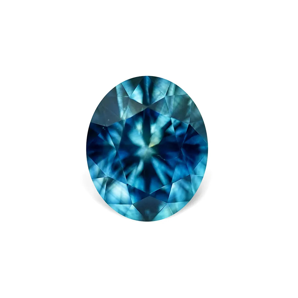 2.38CT OVAL PRECISION CUT MONTANA SAPPHIRE, MEDIUM TEAL BLUE, 8.3