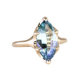 3.16ct Unheated Madagascar Marquise Sapphire Low Profile 6 Prong Solitaire in 14k Yellow Gold