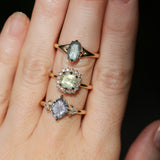 1.75ct Barion Shape Fantasy Cut Carved Montana Sapphire Split Shank Hidden Halo Six Prong Solitaire in 14k Yellow Gold