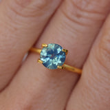 1.43CT ROUND MADAGASCAR SAPPHIRE, OPALESCENT BLUE, 7.1X3.9MM
