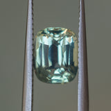 2.60CT ELONGATED CUSHION MADAGASCAR SAPPHIRE, MINTY BLUE GREEN GREY, UNTREATED, 8.5X6.5MM