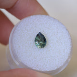 1.15CT PEAR NIGERIAN SAPPHIRE, PARTI BLUE YELLOW, 7.52X5.49X3.97MM, UNTREATED