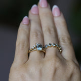 1.49ct Oval Untreated Montana Sapphire Scallop Cup Solitaire in 14k Yellow Gold