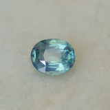 2.08CT OVAL MADAGASCAR SAPPHIRE, MEDIUM GLOWY CARIBBEAN BLUE GREEN, UNTREATED, 8.2X6.6X4.4MM
