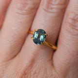 2.08CT OVAL MADAGASCAR SAPPHIRE, MEDIUM GLOWY CARIBBEAN BLUE GREEN, UNTREATED, 8.2X6.6X4.4MM