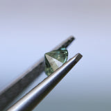 0.85CT ROUND PRECISION CUT MONTANA SAPPHIRE, LIGHT GREEN YELLOW, 5.55X3.70MM