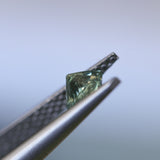 0.85CT ROUND PRECISION CUT MONTANA SAPPHIRE, LIGHT GREEN YELLOW, 5.55X3.70MM