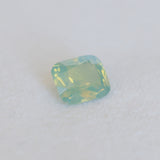 1.50CT CUSHION MADAGASCAR SAPPHIRE, OPALESCENT LIGHT GREEN AND GOLD, UNTREATED, 7.1X5.9X3.9MM