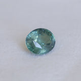 3.54CT OVAL MADAGASCAR SAPPHIRE, SILKY TEAL BLUE GREEN, 9.7X7.8X5.7MM