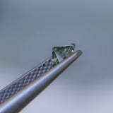 0.98CT ROUND PRECISION CUT MONTANA SAPPHIRE, LIGHT AQUA BLUE GREEN, 5.90X3.85MM