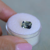 1.88CT MADAGASCAR EMERALD CUT SAPPHIRE, PARTI BLUE YELLOW, 8.2X6.1X4.1MM