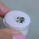 1.88CT MADAGASCAR EMERALD CUT SAPPHIRE, PARTI BLUE YELLOW, 8.2X6.1X4.1MM