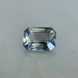 1.88CT MADAGASCAR EMERALD CUT SAPPHIRE, PARTI BLUE YELLOW, 8.2X6.1X4.1MM