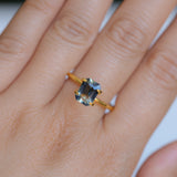 1.88CT MADAGASCAR EMERALD CUT SAPPHIRE, PARTI BLUE YELLOW, 8.2X6.1X4.1MM