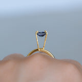 1.88CT MADAGASCAR EMERALD CUT SAPPHIRE, PARTI BLUE YELLOW, 8.2X6.1X4.1MM