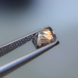 1.34CT SQUARE ASSCHER CUT SRI LANKAN SAPPHIRE, COGNAC SMOKY BROWN, 6.39X6.38X3.90MM