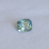 1.53CT ELONGATED CUSHION MADAGASCAR SAPPHIRE, LIGHT SEAFOAM TEAL AND YELLOW, UNTREATED, 7.3X5.8X4.1MM