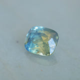 1.53CT ELONGATED CUSHION MADAGASCAR SAPPHIRE, LIGHT SEAFOAM TEAL AND YELLOW, UNTREATED, 7.3X5.8X4.1MM