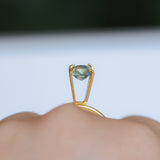 1.53CT ELONGATED CUSHION MADAGASCAR SAPPHIRE, LIGHT SEAFOAM TEAL AND YELLOW, UNTREATED, 7.3X5.8X4.1MM