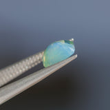 1.59CT ELONGATED CUSHION MADAGASCAR SAPPHIRE, OPALESCENT LIGHT TEAL SEAFOAM WITH DARK GREEN, 7X6.1X4.2MM