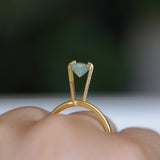 1.59CT ELONGATED CUSHION MADAGASCAR SAPPHIRE, OPALESCENT LIGHT TEAL SEAFOAM WITH DARK GREEN, 7X6.1X4.2MM