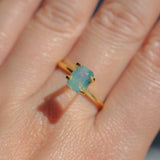 1.59CT ELONGATED CUSHION MADAGASCAR SAPPHIRE, OPALESCENT LIGHT TEAL SEAFOAM WITH DARK GREEN, 7X6.1X4.2MM
