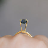 2.08CT CUSHION MADAGASCAR SAPPHIRE, PARTI TEAL YELLOW GOLDEN, UNTREATED, 7.2X6.5X4.8MM