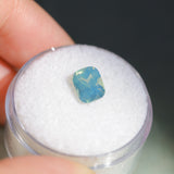 1.79CT ELONGATED CUSHION MADAGASCAR SAPPHIRE, OPALESCENT LIGHT TEAL SEAFOAM, UNTREATED, 7.2X5.7X4.7MM