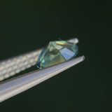 0.65CT OVAL AUSTRALIAN SAPPHIRE, PARTI LIGHT GREEN YELLOW BLUE, UNTREATED, 5.70X4.60X3.30MM