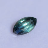 0.95CT AUSTRALIAN MARQUISE SAPPHIRE, DEEP TEAL WITH GREY, 8X4.52X3.28MM