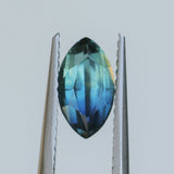 0.95CT AUSTRALIAN MARQUISE SAPPHIRE, DEEP TEAL WITH GREY, 8X4.52X3.28MM