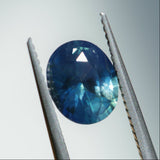 1.80CT OVAL MADAGASCAR SAPPHIRE, OCEAN BLUE TEAL WITH SOME PARTI, 8.2X6.7X4.3MM