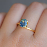 1.80CT OVAL MADAGASCAR SAPPHIRE, OCEAN BLUE TEAL WITH SOME PARTI, 8.2X6.7X4.3MM