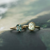 2.25ct Radiant Cut Madagascar Sapphire Low Profile Six Prong Split Shank Solitaire in 14k Yellow Gold