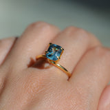 1.97CT ELONGATED CUSHION MADAGASCAR SAPPHIRE, DENIM AND OCEAN BLUE, 7.8X6.4X4.2MM