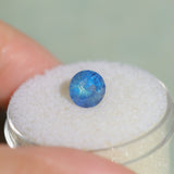 1.51CT ROUND MADAGASCAR SAPPHIRE, DEEP TEAL OPALESCENT, UNTREATED, 6.6X4.7MM