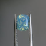 1.79CT ELONGATED CUSHION MADAGASCAR SAPPHIRE, OPALESCENT LIGHT TEAL SEAFOAM, UNTREATED, 7.2X5.7X4.7MM