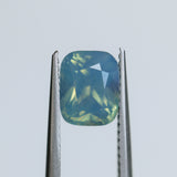 1.79CT ELONGATED CUSHION MADAGASCAR SAPPHIRE, OPALESCENT LIGHT TEAL SEAFOAM, UNTREATED, 7.2X5.7X4.7MM