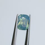 1.79CT ELONGATED CUSHION MADAGASCAR SAPPHIRE, OPALESCENT LIGHT TEAL SEAFOAM, UNTREATED, 7.2X5.7X4.7MM