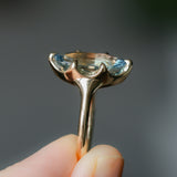 3.16ct Unheated Madagascar Marquise Sapphire Low Profile 6 Prong Solitaire in 14k Yellow Gold