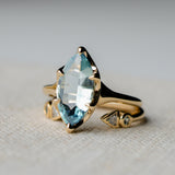 3.16ct Unheated Madagascar Marquise Sapphire Low Profile 6 Prong Solitaire in 14k Yellow Gold